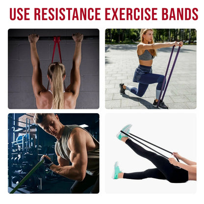 Adjustable 5‑Level Resistance Bands Set – Premium Latex Pull‑Up Assist & Strength Training for Home Fitness & Physical Therapy