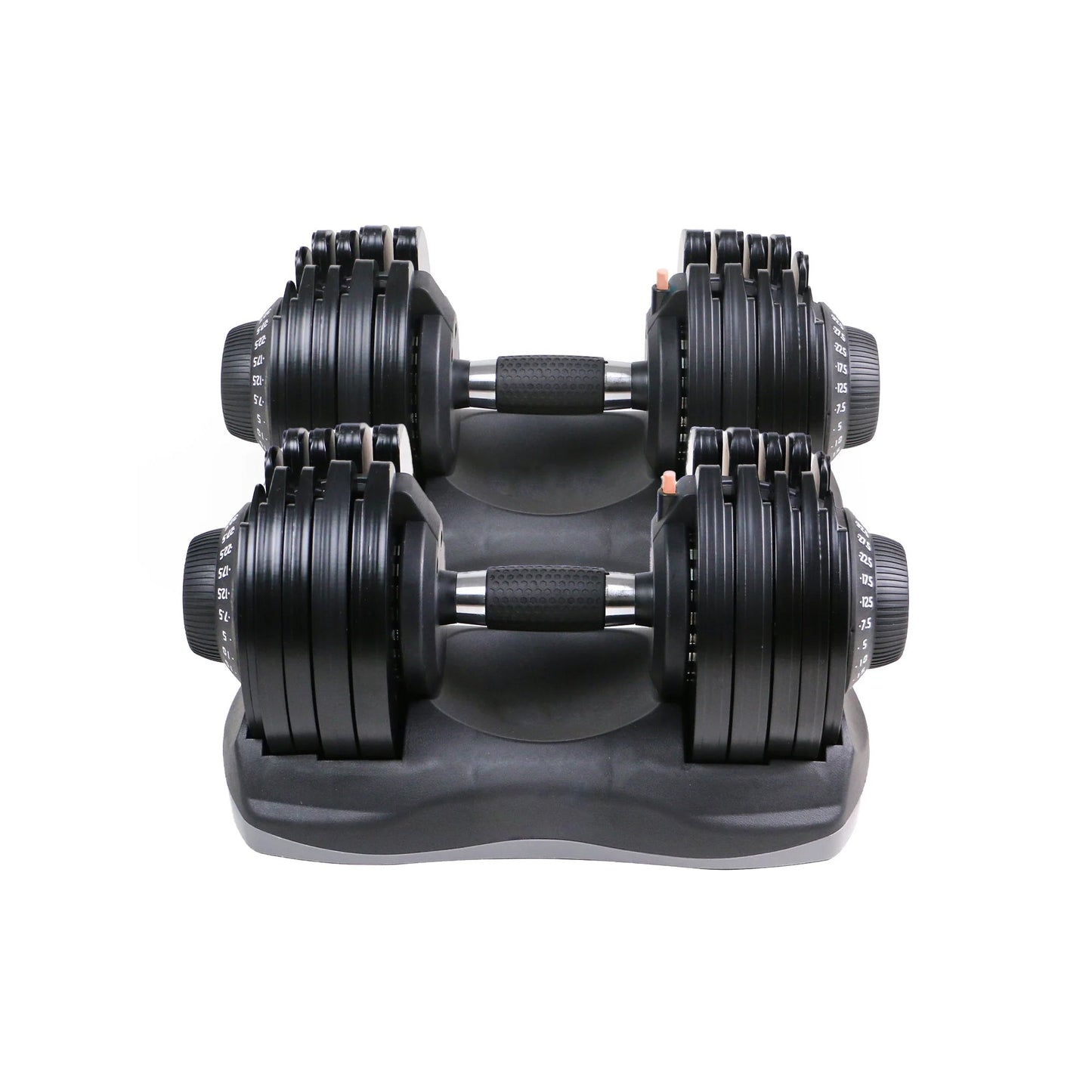 Adjustable Dumbbell Set – Pair of 12-in-1 Free Weights Ranging from 5kg to 32.5kg Each in 2.5kg Increments – Space Saving Strength Training Equipment for Home Gyms