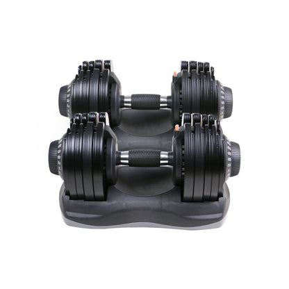 Adjustable Dumbbell Set – Pair of 12-in-1 Free Weights Ranging from 5kg to 32.5kg Each in 2.5kg Increments – Space Saving Strength Training Equipment for Home Gyms