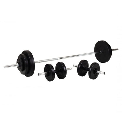 Adjustable Cast‑Iron 65 kg Dumbbell & Barbell Set – 2‑in‑1 Set, Knurled Handles, No‑Roll Design – Full‑Body Strength Training for Home Gyms