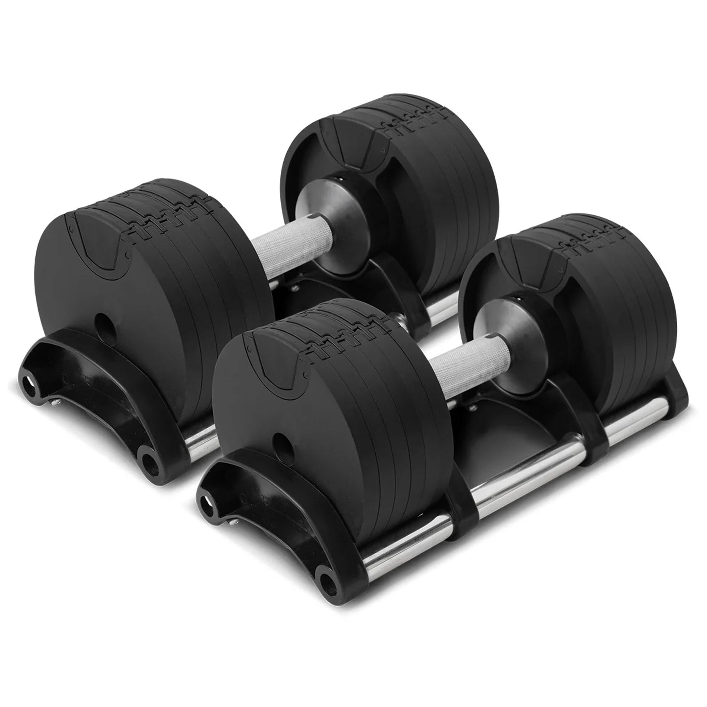 Adjustable Round Dumbbells – Steel Build with Smooth Dial, Anti‑Slip Handle – 24–45 kg Pair – Space‑Saving Home Gym Fitness Equipment