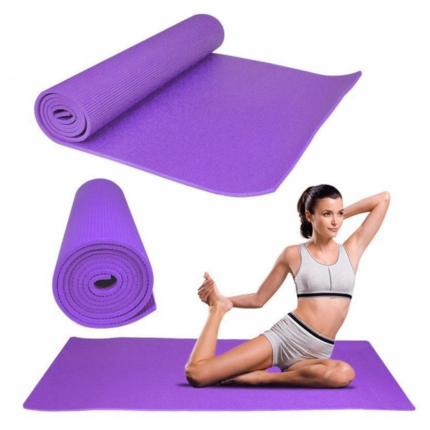 Extra-Thick 10 mm NBR Foam Yoga Mat – Non‑Slip, Eco-Friendly, Cushioned Comfort with Carry Strap for Home Fitness, Pilates, HIIT & Gymnastics