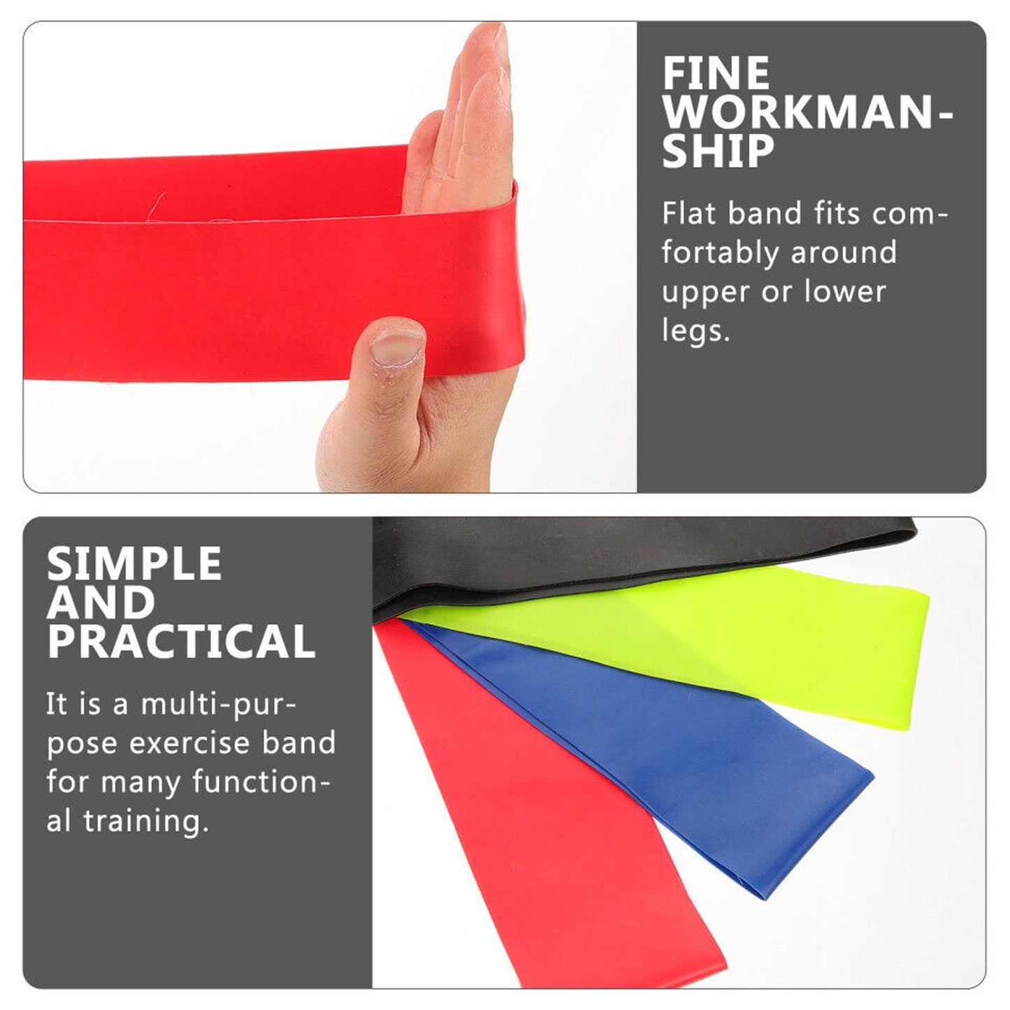 Adjustable Resistance Loop Band Set – 5‑Level Latex Fitness Bands for Full‑Body Strength, Pilates & Yoga – Compact Home Gym Equipment