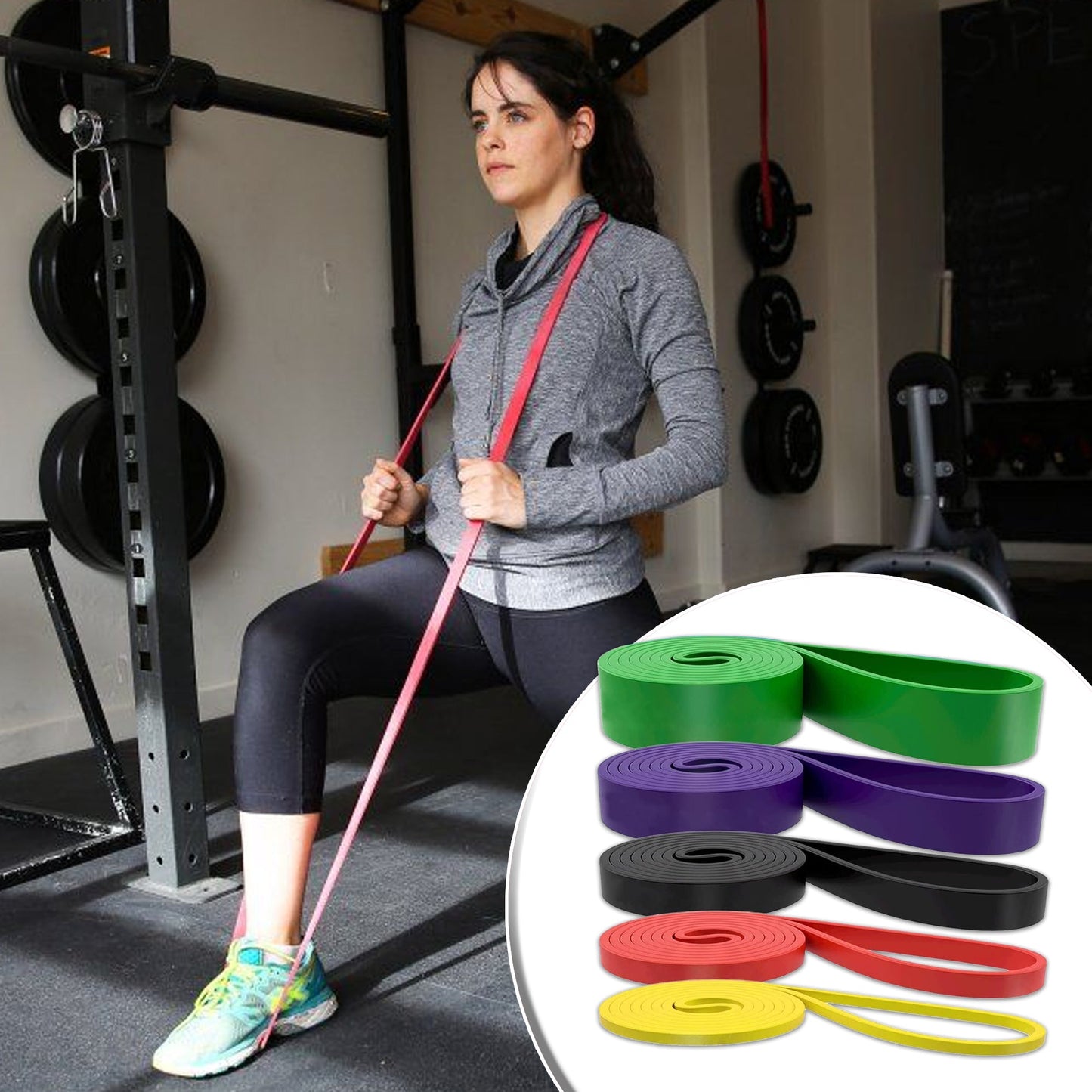 Adjustable 5‑Level Resistance Bands Set – Premium Latex Pull‑Up Assist & Strength Training for Home Fitness & Physical Therapy