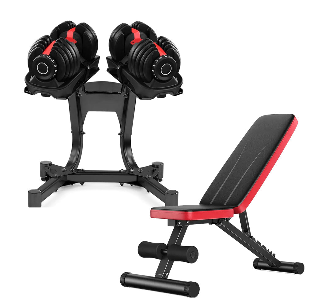 40kg Heavy Duty Adjustable Dumbbell 17-in-1 | Smart Dial System | Strength Training for Men & Women | Space-Saving Home Gym Dumbbell | Quick Weight Adjustment | Optional Rack & Bench Compatibility