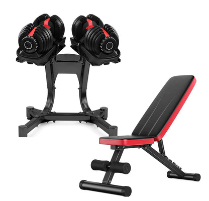 40kg Heavy Duty Adjustable Dumbbell 17-in-1 | Smart Dial System | Strength Training for Men & Women | Space-Saving Home Gym Dumbbell | Quick Weight Adjustment | Optional Rack & Bench Compatibility
