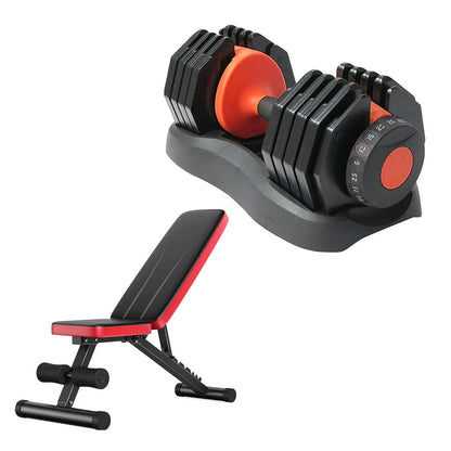 40kg Heavy Duty Adjustable Dumbbell 17-in-1 | Smart Dial System | Strength Training for Men & Women | Space-Saving Home Gym Dumbbell | Quick Weight Adjustment | Optional Rack & Bench Compatibility