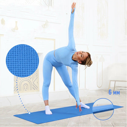 Extra-Thick 10 mm NBR Foam Yoga Mat – Non‑Slip, Eco-Friendly, Cushioned Comfort with Carry Strap for Home Fitness, Pilates, HIIT & Gymnastics