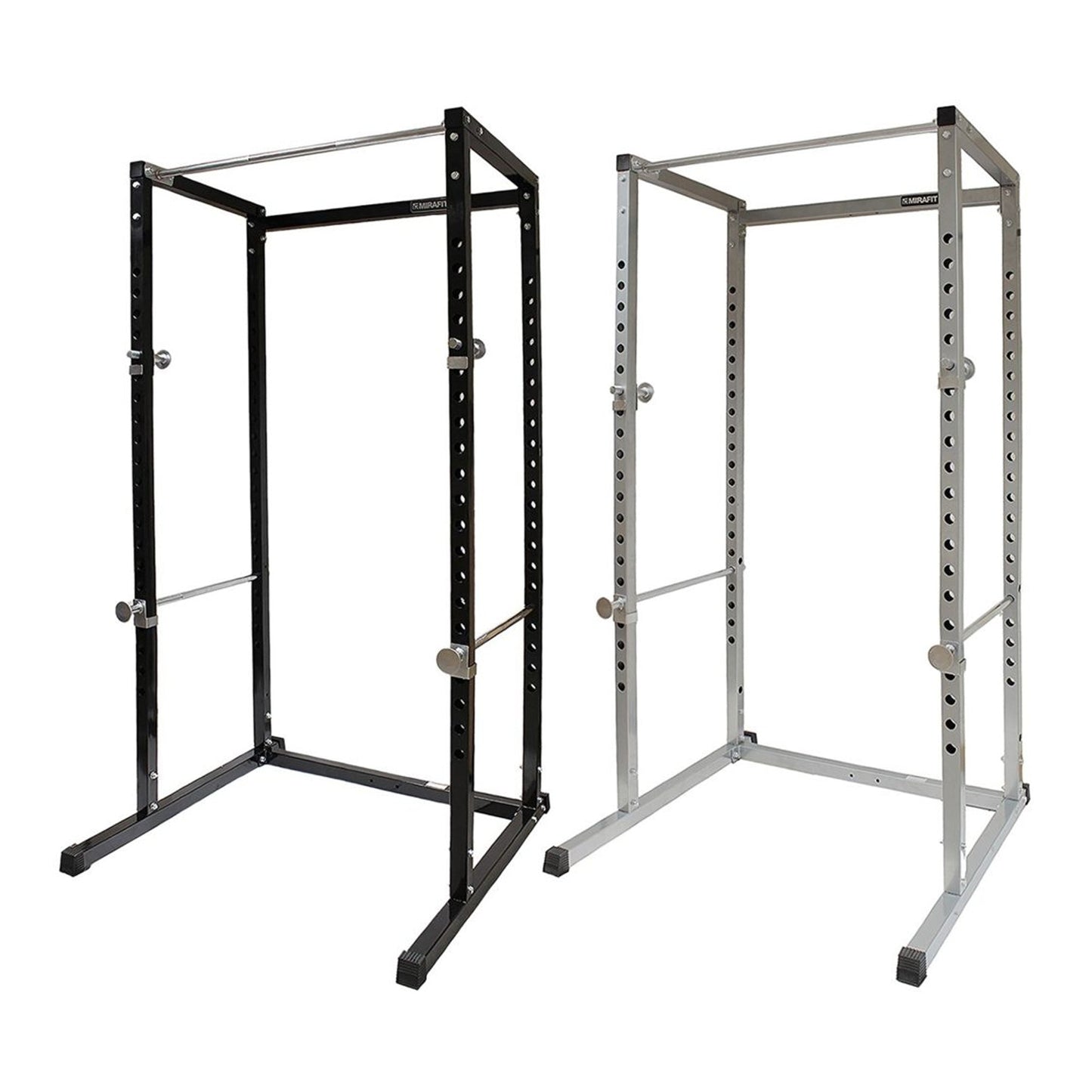 Heavy‑Duty Adjustable G100 Power Rack with Pull‑Up Bar – Durable Steel Frame, Safety Spotter Arms, Strength Training for Compact Home Gyms (Black)