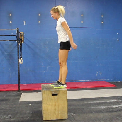 Heavy-Duty 3-in-1 Wooden Plyometric Jump Box – Multi-Height (14",16",20",24") | Non-Slip Surface | Home Gym Jump Trainer for Agility, HIIT & Strength Workouts