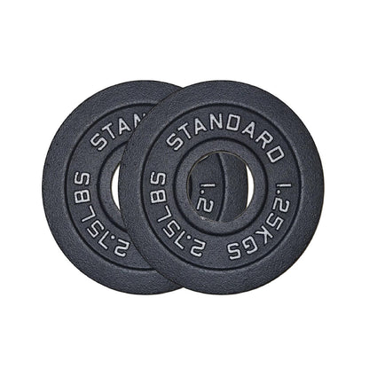 Cast Iron Weight Plates – Black Powder-Coated Olympic Discs with Steel Inserts | Heavy-Duty Plates for Strength Training & Home Gym |Sets Available