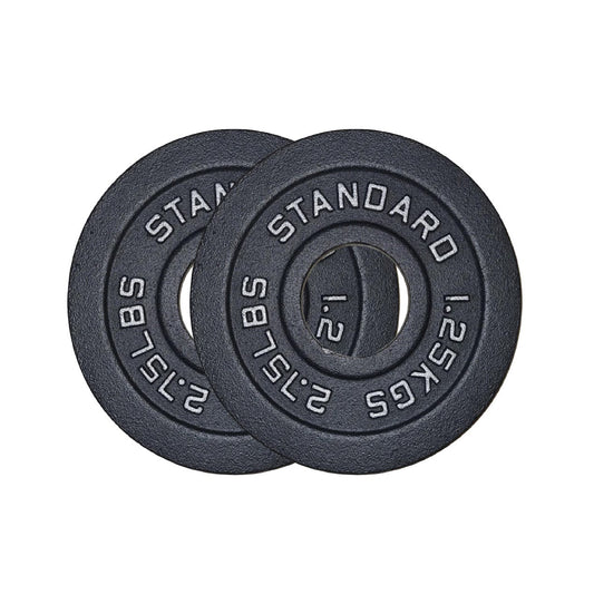 Cast Iron Weight Plates – Black Powder-Coated Olympic Discs with Steel Inserts | Heavy-Duty Plates for Strength Training & Home Gym |Sets Available