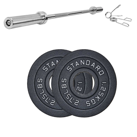 Cast Iron Weight Plates – Black Powder-Coated Olympic Discs with Steel Inserts | Heavy-Duty Plates for Strength Training & Home Gym | Singles & Sets Available