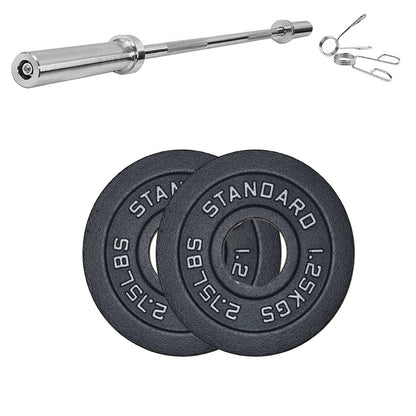 Cast Iron Weight Plates – Black Powder-Coated Olympic Discs with Steel Inserts | Heavy-Duty Plates for Strength Training & Home Gym |Sets Available