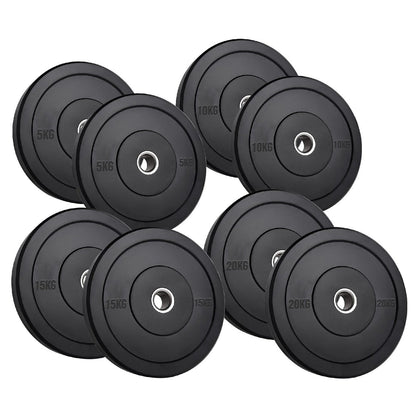 Olympic Rubber Bumper Plates – Heavy-Duty Cast Iron Core, Anti‑Bounce & Rust‑Resistant – Performance Strength Training for Home Gyms & Cross‑Training