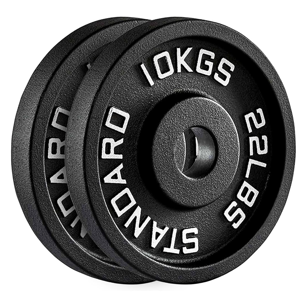 Cast Iron Weight Plates – Black Powder-Coated Olympic Discs with Steel Inserts | Heavy-Duty Plates for Strength Training & Home Gym |Sets Available