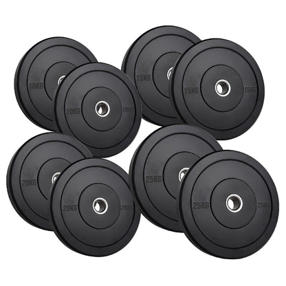 Olympic Rubber Bumper Plates – Heavy-Duty Cast Iron Core, Anti‑Bounce & Rust‑Resistant – Performance Strength Training for Home Gyms & Cross‑Training