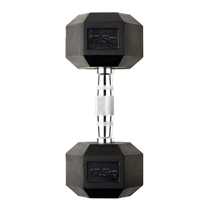 Hex Dumbbells 2.5kg–60kg Pairs & Sets – Heavy-Duty Rubber-Coated Anti-Roll Weights with Knurled Handles for Strength Training – Home Gym or Studio