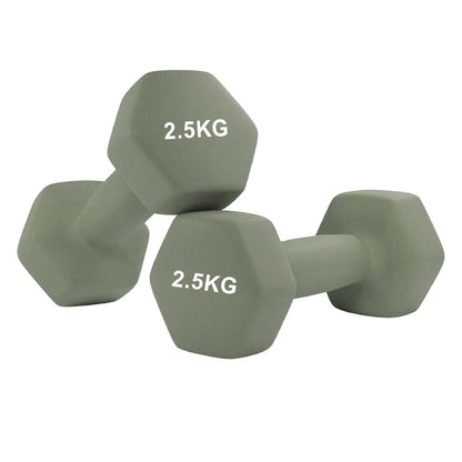 Hex Neoprene Dumbbell Weights – Anti Roll, Non Slip Grip | Singles, Pairs & Sets | Comfortable, Floor Safe Dumbbells for Home & Gym Workouts