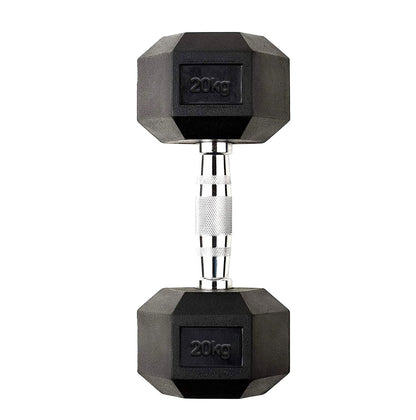 Hex Dumbbells 2.5kg–60kg Pairs & Sets – Heavy-Duty Rubber-Coated Anti-Roll Weights with Knurled Handles for Strength Training – Home Gym or Studio