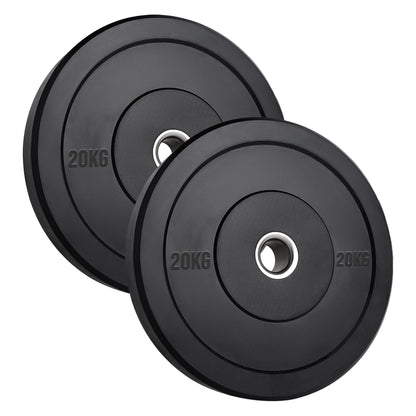 Olympic Rubber Bumper Plates – Heavy-Duty Cast Iron Core, Anti‑Bounce & Rust‑Resistant – Performance Strength Training for Home Gyms & Cross‑Training