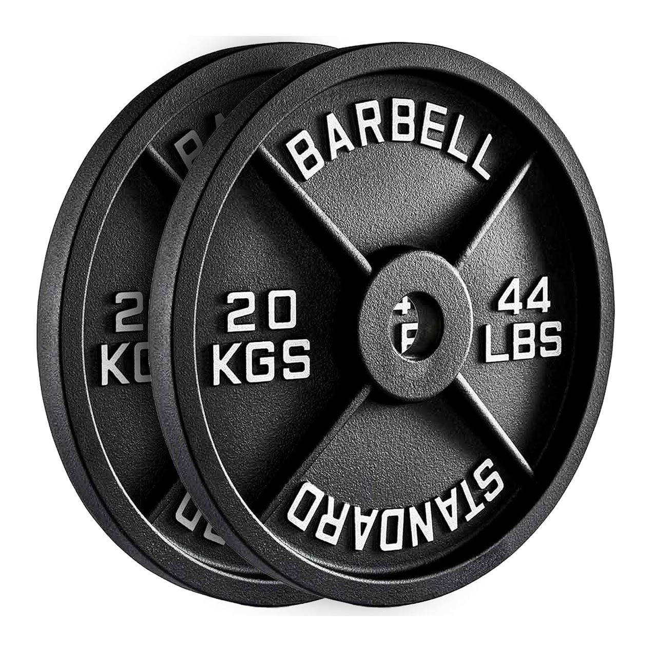 Cast Iron Weight Plates – Black Powder-Coated Olympic Discs with Steel Inserts | Heavy-Duty Plates for Strength Training & Home Gym |Sets Available