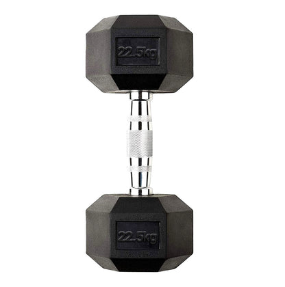 Hex Dumbbells 2.5kg–60kg Pairs & Sets – Heavy-Duty Rubber-Coated Anti-Roll Weights with Knurled Handles for Strength Training – Home Gym or Studio