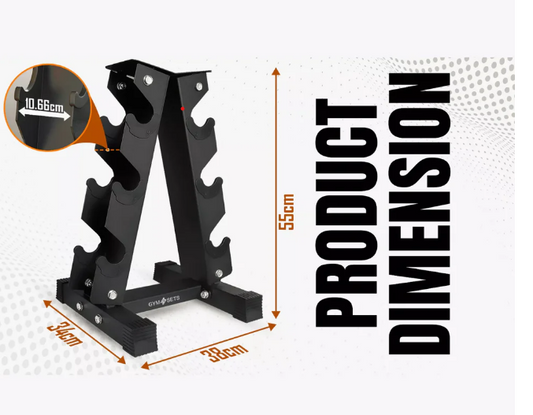 Premium Hex Dumbbell Set – 3 Pairs (2.5kg to 15kg) with Optional Space-Saving 3-Tier Vertical Rack – Rubber-Coated, Anti-Roll Weights for Home Gym Use