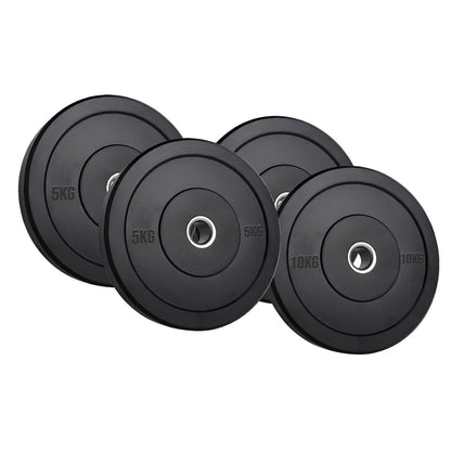 Olympic Rubber Bumper Plates – Heavy-Duty Cast Iron Core, Anti‑Bounce & Rust‑Resistant – Performance Strength Training for Home Gyms & Cross‑Training