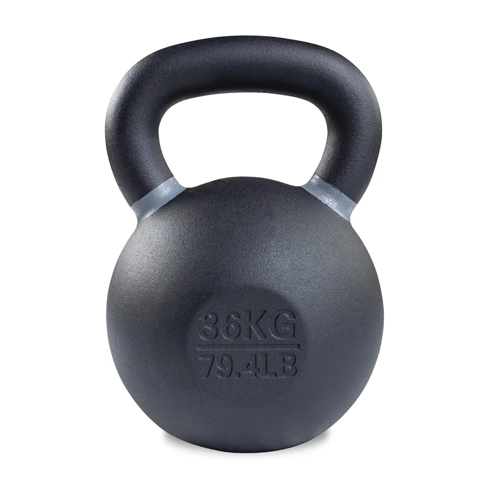 Cast Iron Kettlebells Set – Solid Iron, Rust Resistant Coating, Ergonomic Grip – Full Body Strength & Power Training – Ideal for Home Gyms