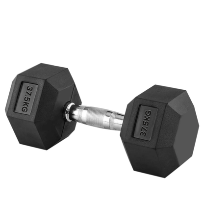 Hex Dumbbells 2.5kg–60kg Pairs & Sets – Heavy-Duty Rubber-Coated Anti-Roll Weights with Knurled Handles for Strength Training – Home Gym or Studio