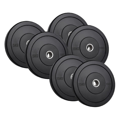 Olympic Rubber Bumper Plates – Heavy-Duty Cast Iron Core, Anti‑Bounce & Rust‑Resistant – Performance Strength Training for Home Gyms & Cross‑Training
