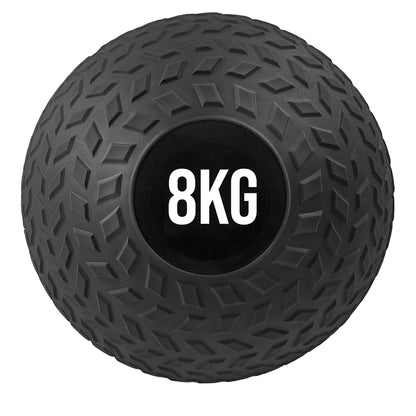 Treaded Rubber Slam Ball – Heavy‑Duty No‑Bounce, Tire‑Tread Grip for Power & Core Training – Compact Home Gym Essential