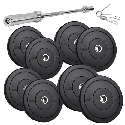 Olympic Rubber Bumper Plates – Heavy-Duty Cast Iron Core, Anti‑Bounce & Rust‑Resistant – Performance Strength Training for Home Gyms & Cross‑Training