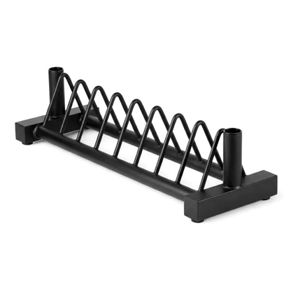 Portable Horizontal Weight Plate & Barbell Rack – Heavy-Duty Steel Storage for Olympic, Tri-Grip & Standard Plates, Home Gym Fitness Organizer