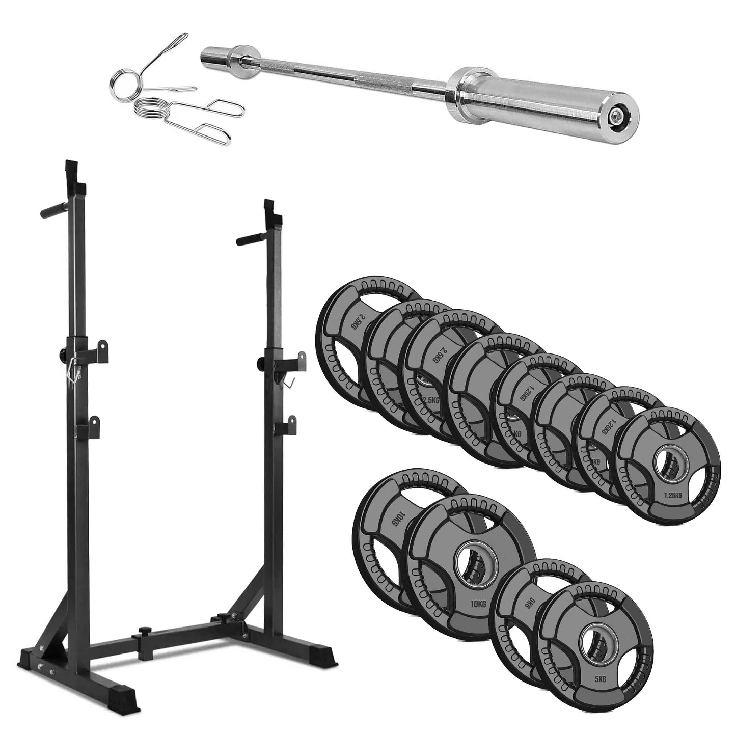 Adjustable Half Squat Rack with Dip Station & Pull Up Bar – Heavy Duty Steel Strength Training Stand for Home Gym, Spotter Arms Included