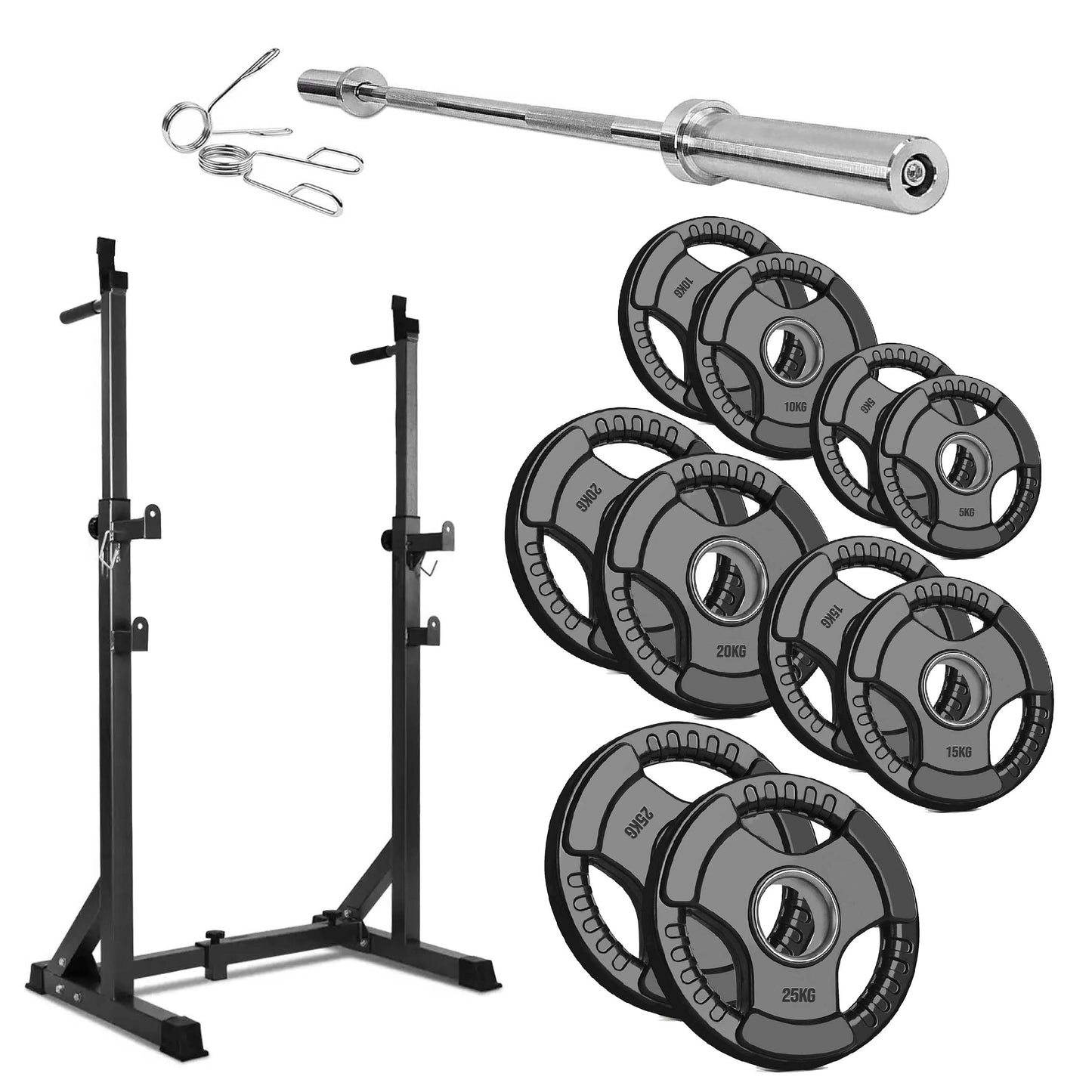 Adjustable Half Squat Rack with Dip Station & Pull Up Bar – Heavy Duty Steel Strength Training Stand for Home Gym, Spotter Arms Included
