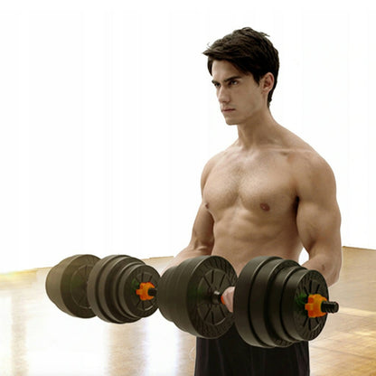 Adjustable Dumbbells & Barbell Set – Vinyl‑Coated 20 / 25 / 30 kg Muscle Workout Kit for Home Gym, Noise‑Reducing, Space‑Saving