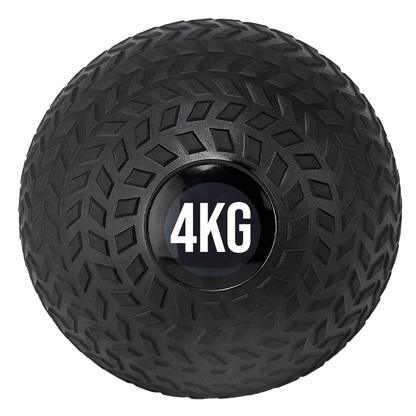 Black 5KG weight ball on a white background