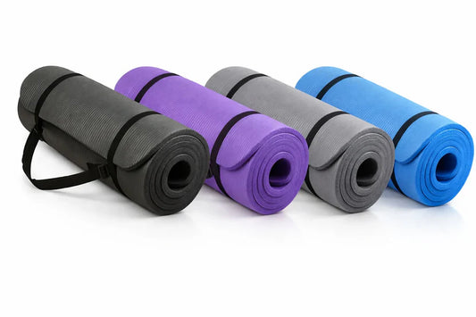 Extra-Thick 10 mm NBR Foam Yoga Mat – Non‑Slip, Eco-Friendly, Cushioned Comfort with Carry Strap for Home Fitness, Pilates, HIIT & Gymnastics