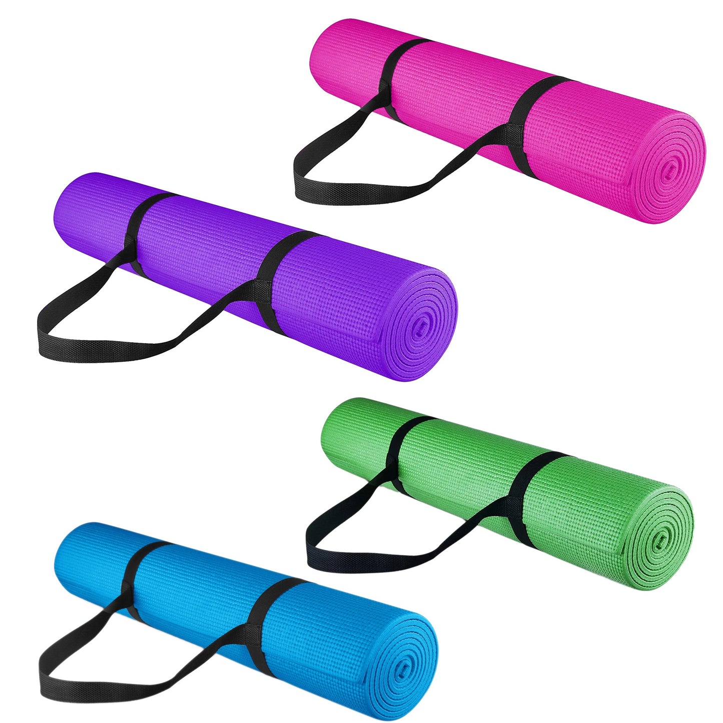 Extra-Thick 10 mm NBR Foam Yoga Mat – Non‑Slip, Eco-Friendly, Cushioned Comfort with Carry Strap for Home Fitness, Pilates, HIIT & Gymnastics