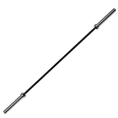 Adjustable Olympic Weightlifting Bar – Chrome/Black, 4–7 ft Barbell, Spring Collars, Multi‑Use Strength Bar for Squat, Bench & Deadlift – Ideal for Home Gym Training