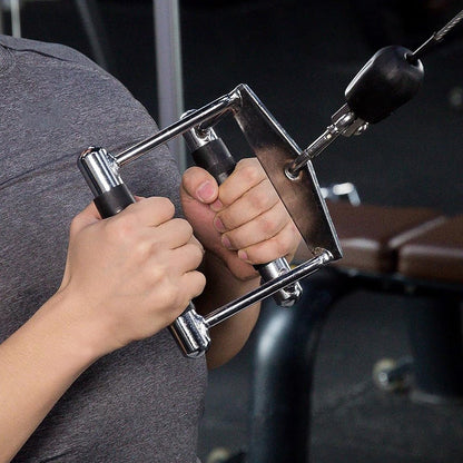 Cable Machine Attachments – Steel & Rubber Coated Handles, Multi Grip Bars & Ankle Straps for Full Body Strength Training – Ideal for Home Gyms