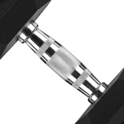 Hex Dumbbells 2.5kg–60kg Pairs & Sets – Heavy-Duty Rubber-Coated Anti-Roll Weights with Knurled Handles for Strength Training – Home Gym or Studio