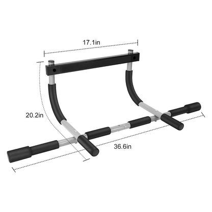 Door Pull Up Bar – Heavy Duty Steel, No Screws, Anti Slip Grip for Upper Body Strength Training – Ideal for Home Gym & Apartments