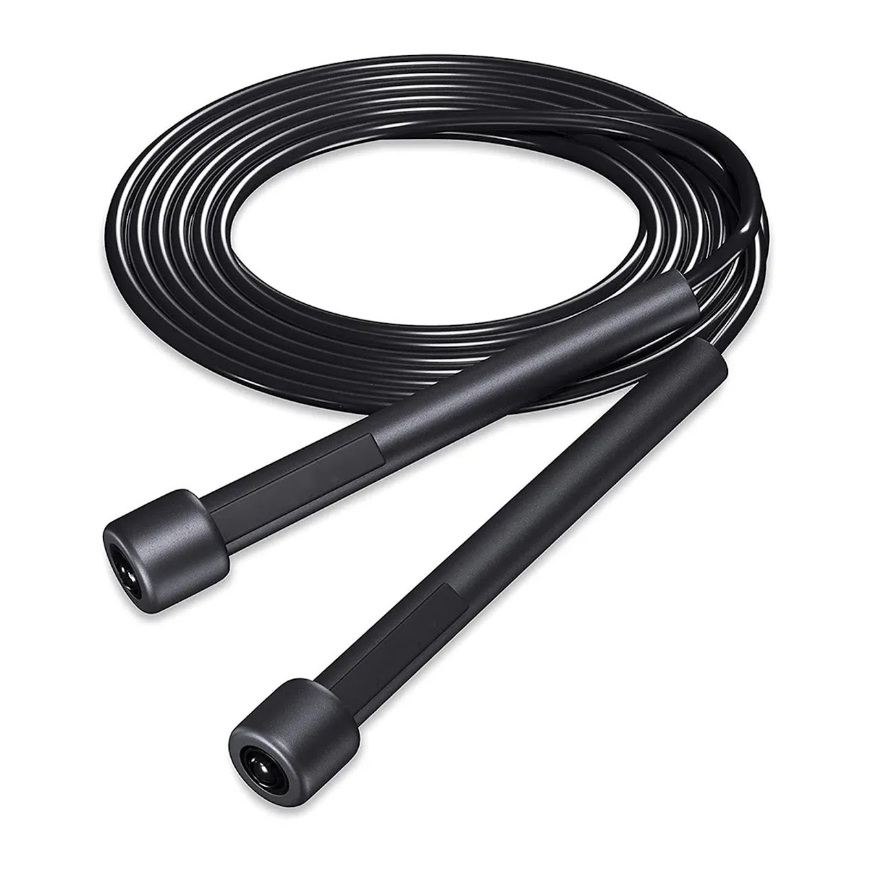 Adjustable Speed Skipping Rope – Tangle Free Black Cable with Ergonomic Sweat Resistant Handles – Cardio & Agility Training for Home Gym Workouts