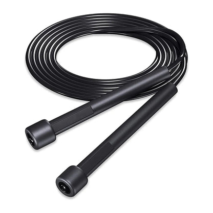 Adjustable Speed Skipping Rope – Tangle Free Black Cable with Ergonomic Sweat Resistant Handles – Cardio & Agility Training for Home Gym Workouts