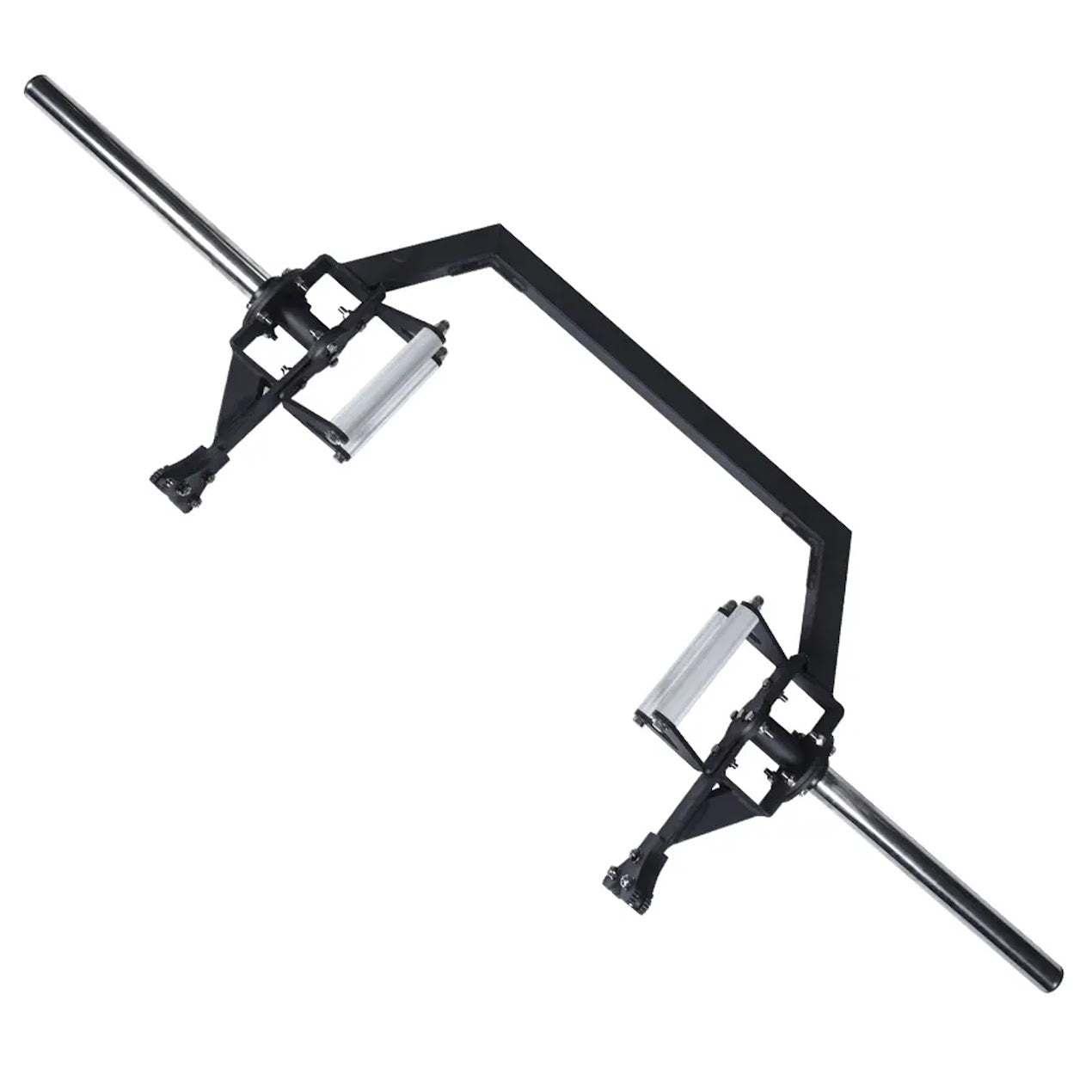 Deluxe 20kg Open Trap Bar with Rotating Sleeves & Built-In Jack – Hex Frame for Deadlifts, Shrugs, Farmer Walks – Olympic & Standard Plate Compatible – Home Gym Ready