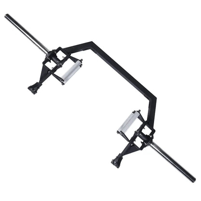 Deluxe 20kg Open Trap Bar with Rotating Sleeves & Built-In Jack – Hex Frame for Deadlifts, Shrugs, Farmer Walks – Olympic & Standard Plate Compatible – Home Gym Ready