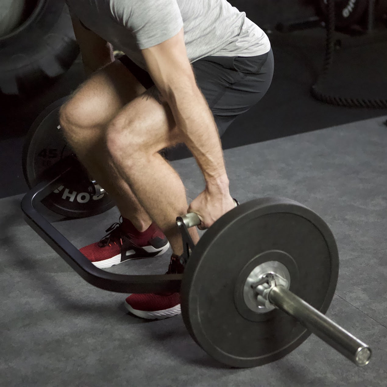 Deluxe 20kg Open Trap Bar with Rotating Sleeves & Built-In Jack – Hex Frame for Deadlifts, Shrugs, Farmer Walks – Olympic & Standard Plate Compatible – Home Gym Ready